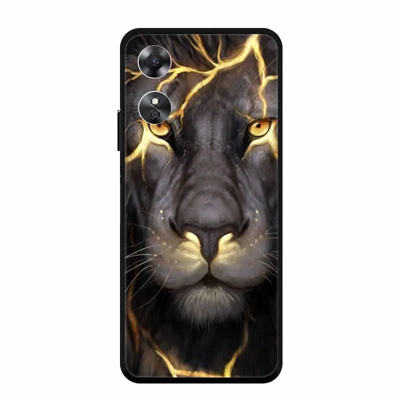 Cool Animal Design Black Edge Silicone Soft Phone Cover Case