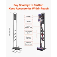 Вакуумная подставка SucceBuy, совместимая со стабильным держателем Dyson с 4 крючками для беспроводного вертикального держателя Dyson DC30/31/34/35/58/59/62/74 — изображение 4