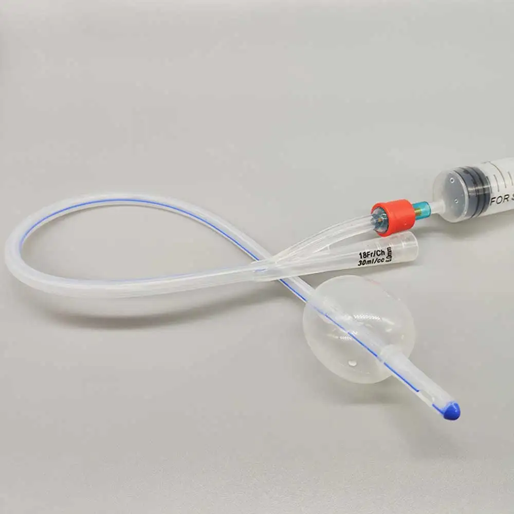 1Pc Medical Disposable Silicone Urinary Catheter 2 Way Silicone Foley Balloon Catheter for Men Women 12/14/16/18/20/22Fr