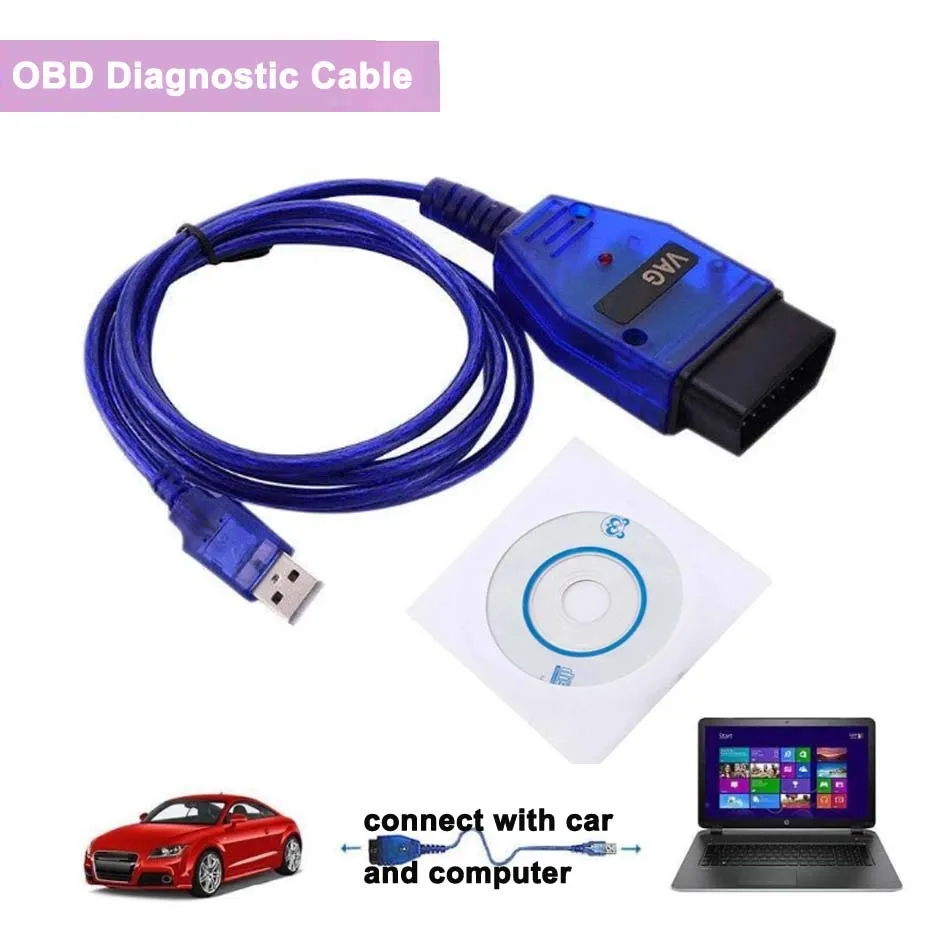 Cavo Diagnostico Obd2 Per Vag Kkl 409 Chip Ch340/Ft232Rl Opzione Per Audi/Muslimautomotive Lettura E Codice Di Errore Chiaro
