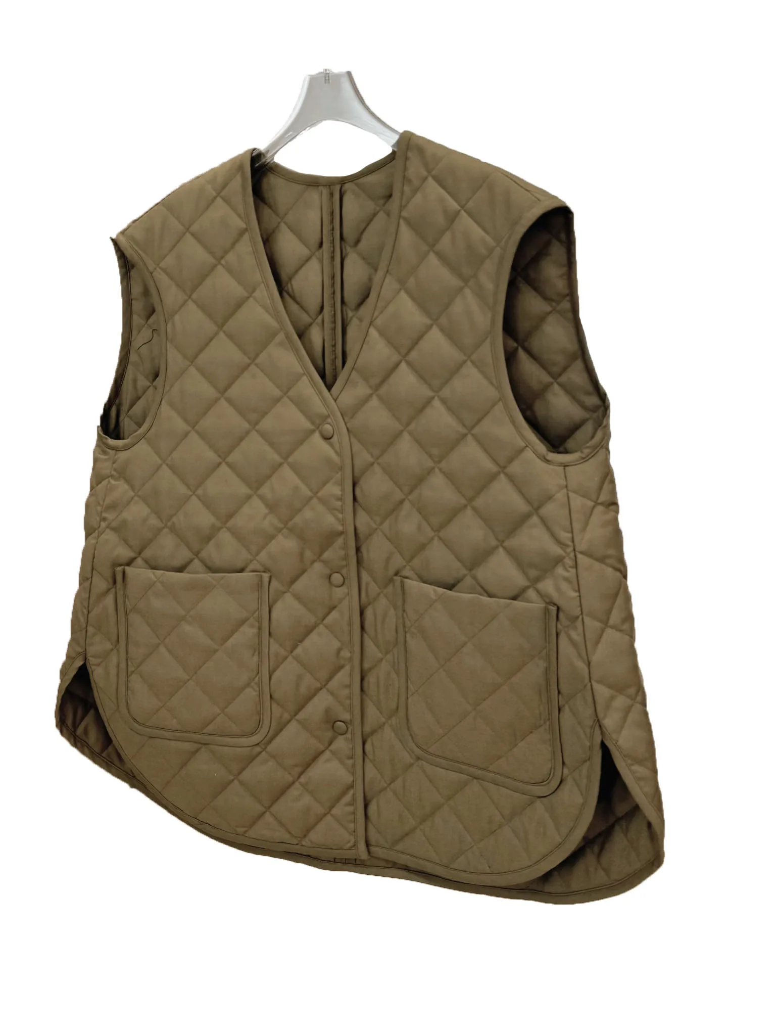 

V-neck vest jacket V collar short loose version of the single-breasted design warm and comfortable 2023 winter new 1122