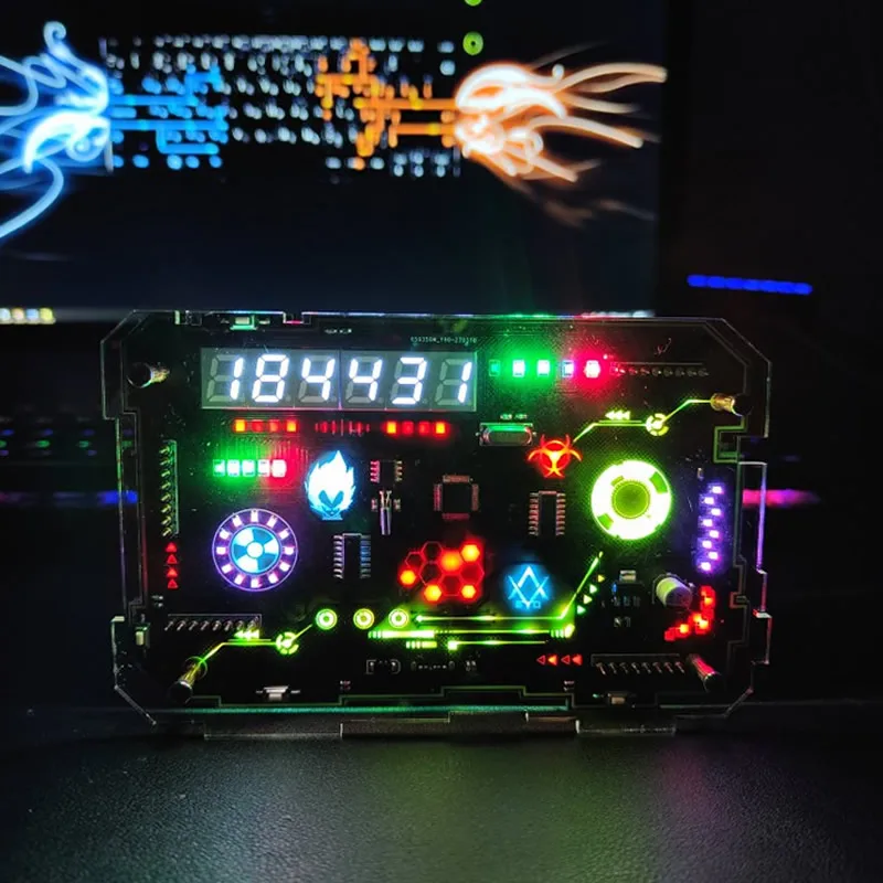 Doomsday Light Clock Ambient Light RGB Gaming Clock Light Pollution Desktop Clock 2