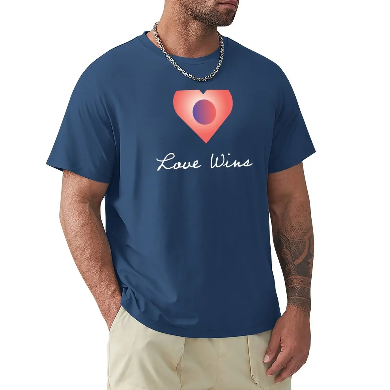 

Мужская винтажная хлопковая Футболка Love wins