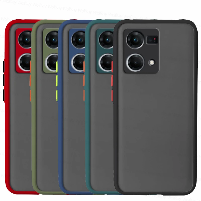 Matēts datora vāciņš priekš OPPO Reno7 4G korpusa Reno 7 4G 5G 7 Pro Cover Triecienizturīgs TPU cietās aizmugures aizsargtālruņa vāciņš priekš OPPO _voghion.com