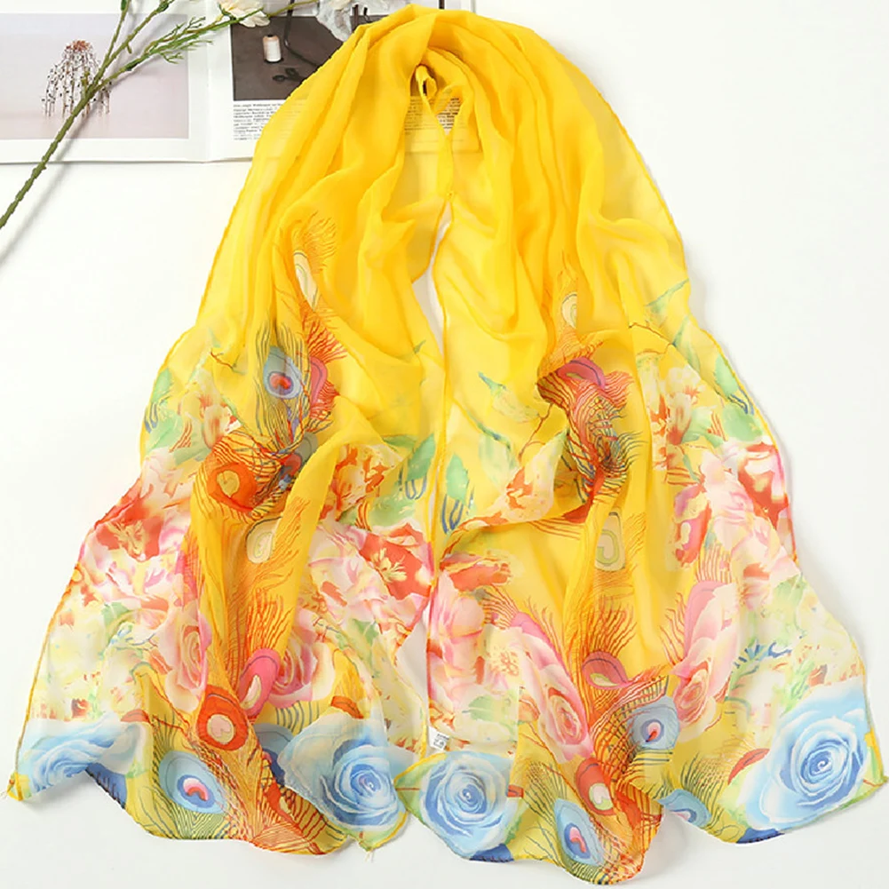 

Multi-style Holiday Gifts Fashion Chiffon Summer Silk Scarves Shawls Wraps Sunscreen Print Floral Long Scarf Scarves