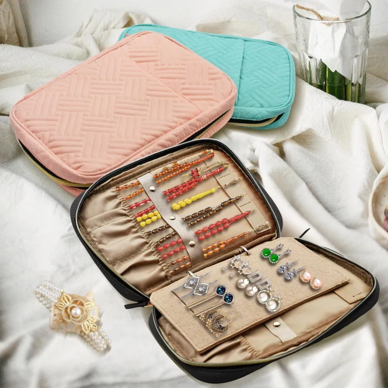 Zalaxt Jewelry Storage Bag Portable Jewelry Storage Bag Earrings Rings Bracelets Women Carry Small