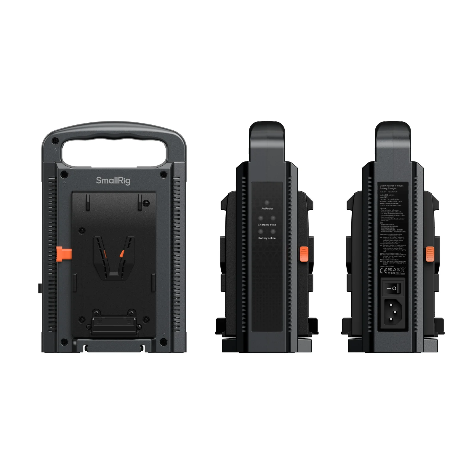 Dual Channel V-Mount Battery Charger (European Standard) Compatible With the Maj