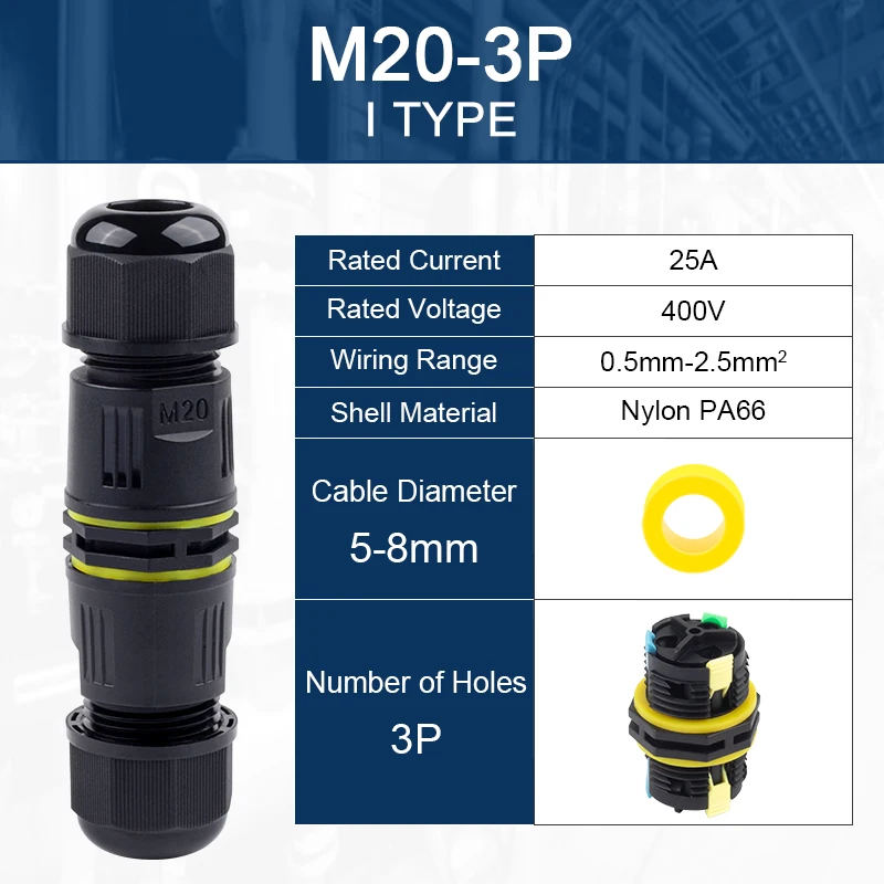IP68 M20 3P 5-8mm