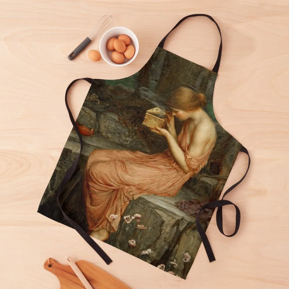 

John William Waterhouse - Psyche opening the box Apron Kitchen Front Hairdresser Apron