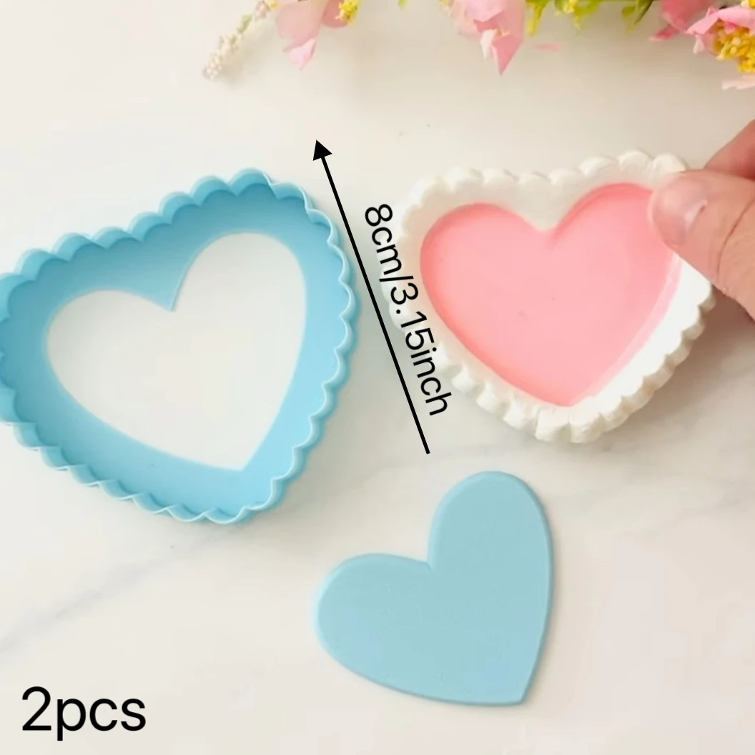 미니 장식품 접시 커터 및 몰드 세트 | 공기 건조 또는 세라믹 점토용 클레이 커터 | DIY 쥬얼리 접시 | 공예 야간 활동 세트