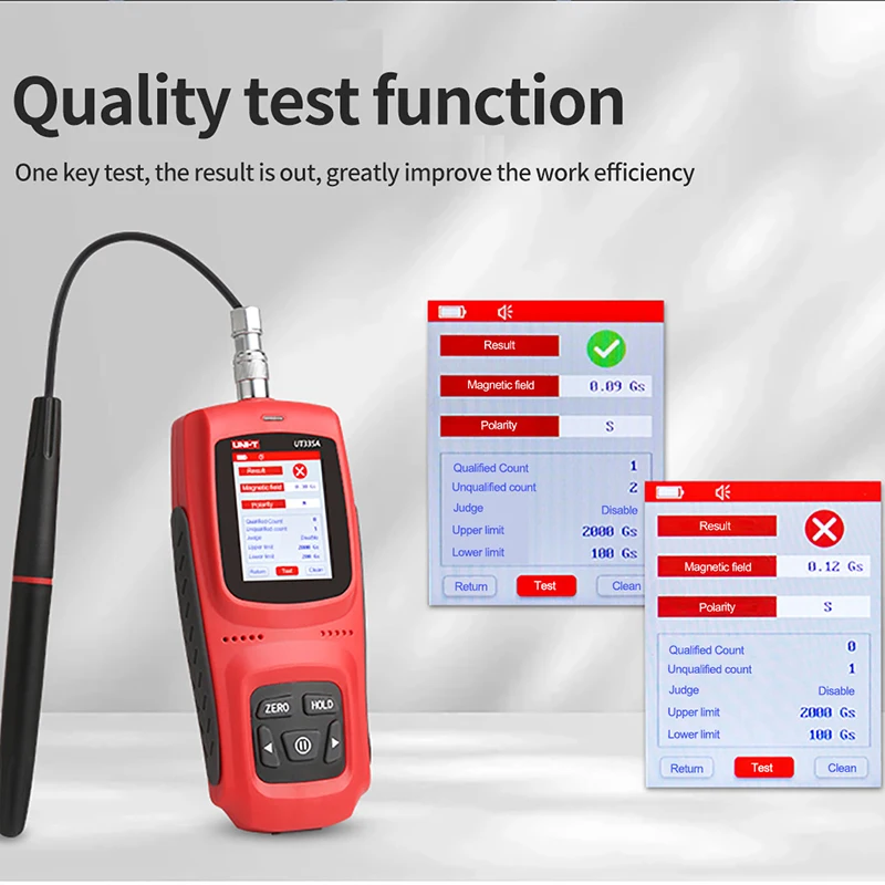 UNI-T UT335A UT335B UT335C Handheld Digital Gauss Meter 0-3000mT Automatic Manual Zeroing For Magnetic Field Detection digital tesla meter
