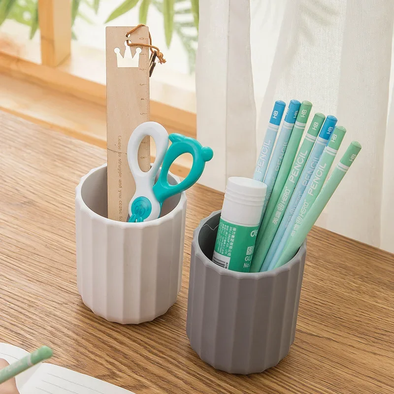 

New Simple Silicone Desk Office Organizer Holder Pen Holder Pencil Stand Desktop Storage Case Box School Stationery Supplies