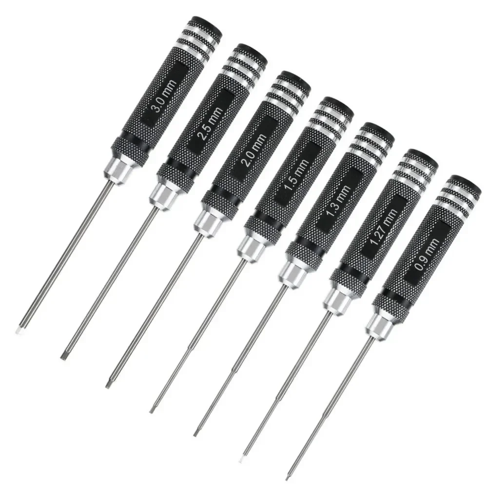 Jeu de 7 tournevis hexagonaux 0.9-3mm pour RC modélisme