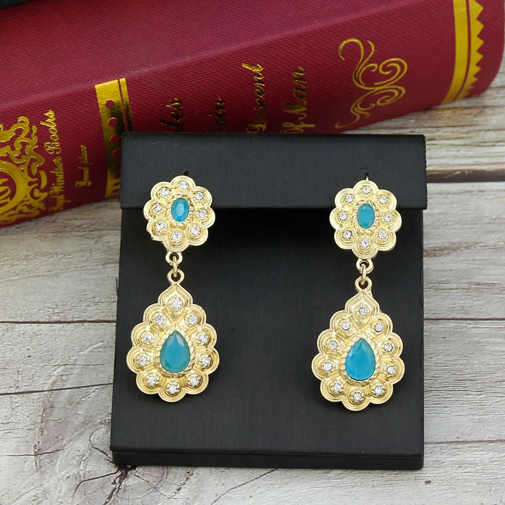 Boucles D'oreilles Pendantes EVER FAITH - Cristal Autrichien, Or Rose, Longueur 8.9 Cm, Parfaites Pour Mariage Ou Occasions Spéciales