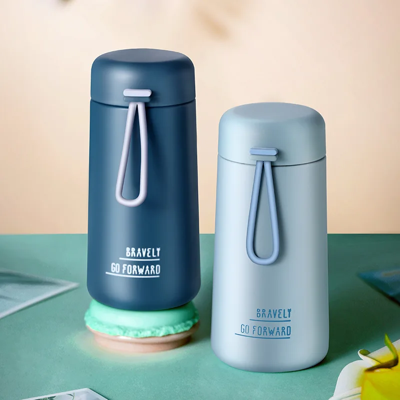 Mini Pink Termos Portable Belly Cup 270ml Cute Girls Thermos Water Bottle 304 Stainless Steel Tumbler Vacuum Flask Coffee Cup