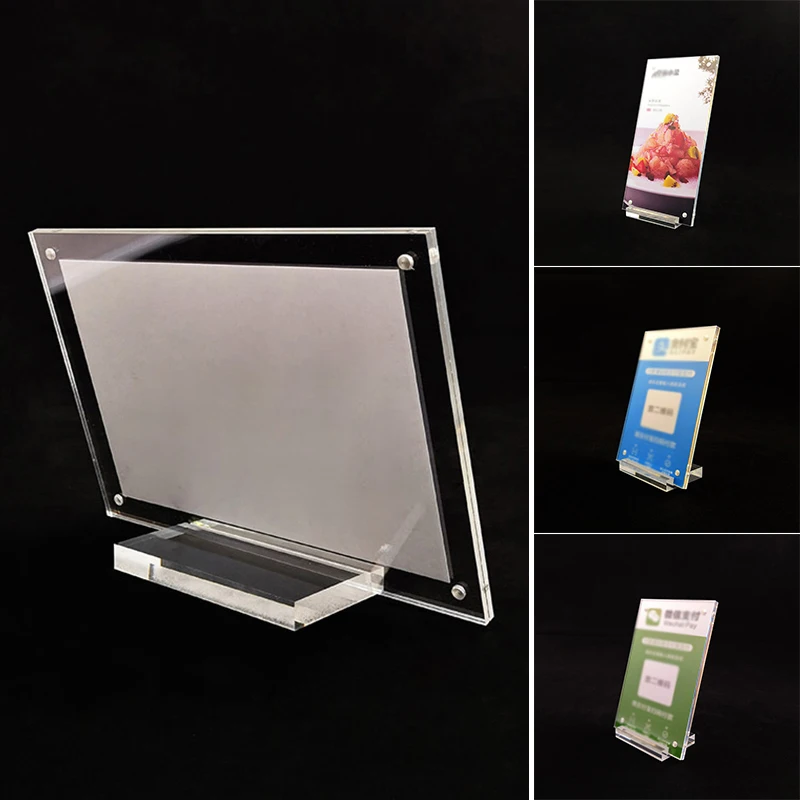 Clear acrylic photo frame table card sign display stand magnetic photocard holder poster display stand frame desktop ornaments photo frame,acrylic display holder,display case