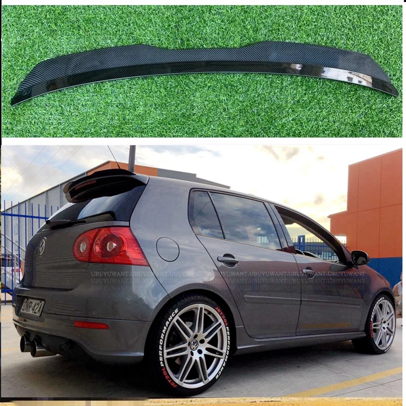 UBUYUWANT For VW Golf 5 GTI mk5 Spoiler High Quality ABS Gloosy Black MK5  R32 Sport Roof Lip Spoiler Car Tail Wing Decoration