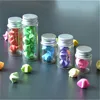 6pcs Mini Glass Bottle with Aluminum Cap 5ml 10ml 15ml 20ml 25ml 30ml Glass Test Tube Jars Message Vials Decoration Containers 3