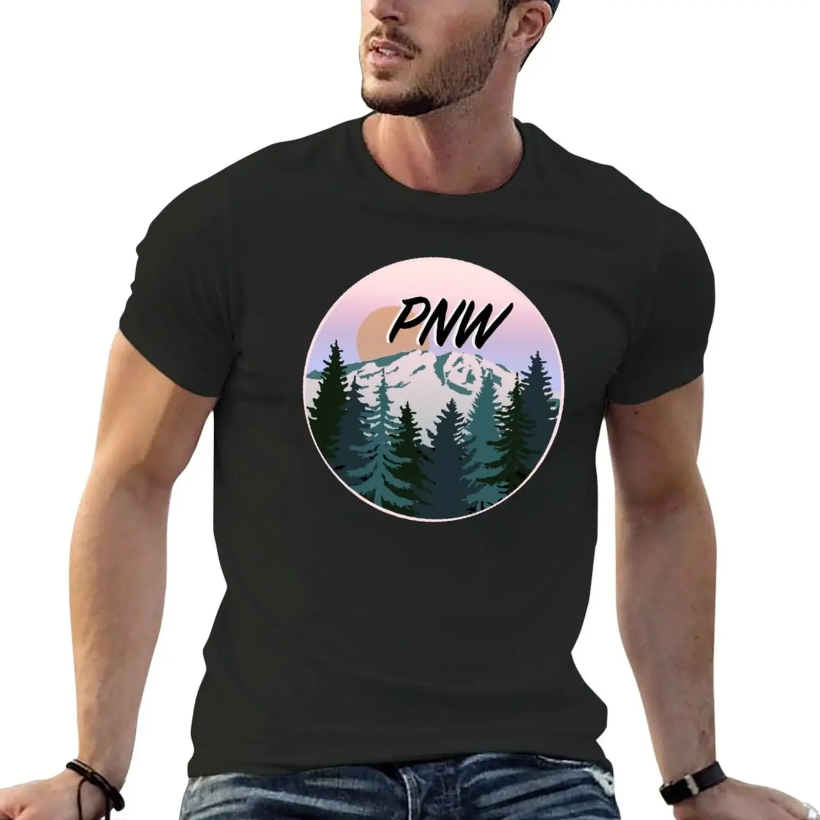 

PNW T-Shirt hippie clothes customs plain black t shirts men