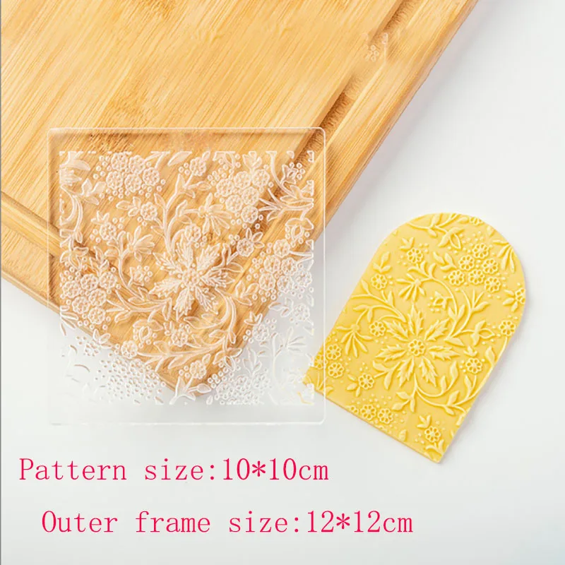 

Flower Pattern A Baking Cake Tool Small Fresh Plant Three-Dimensional Sugar Turning Biscuit Embossing Mold