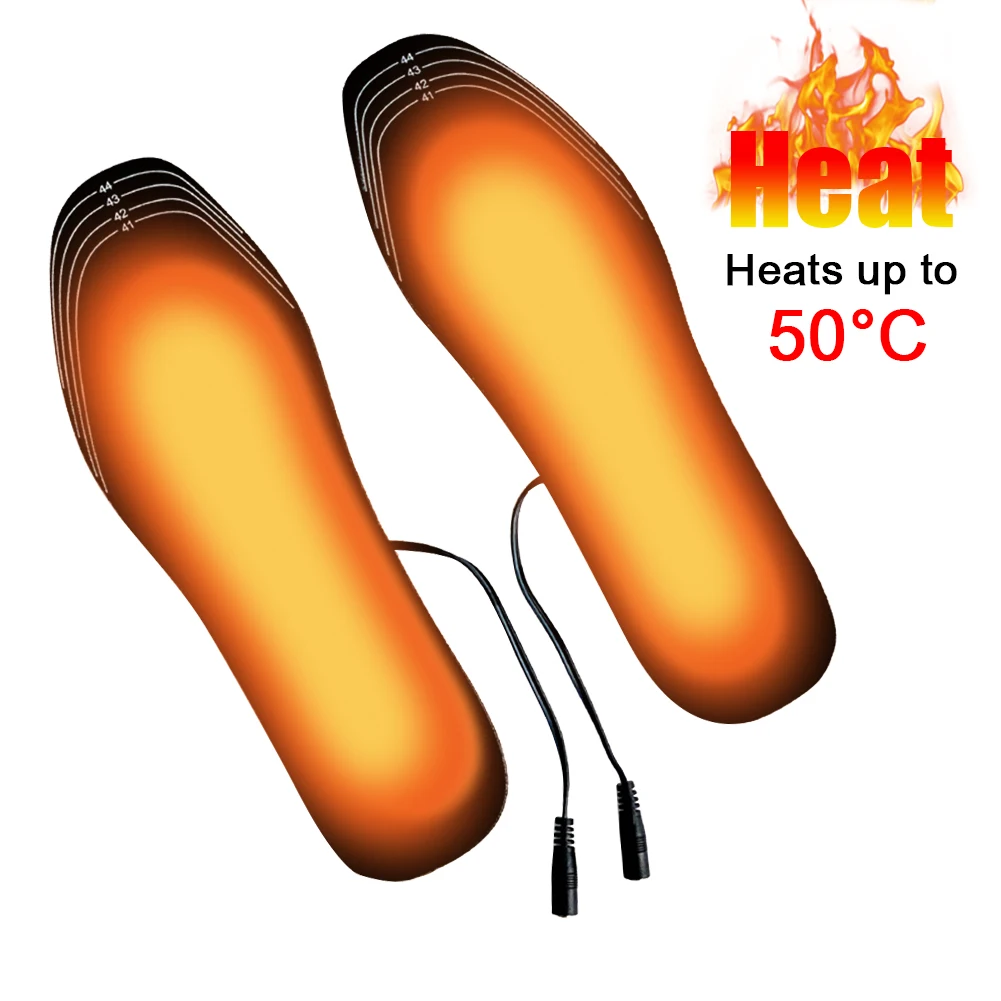 Winter Shoe Pads Electric Heated Thermal Insoles USB Rechargeable Shoes Inserts