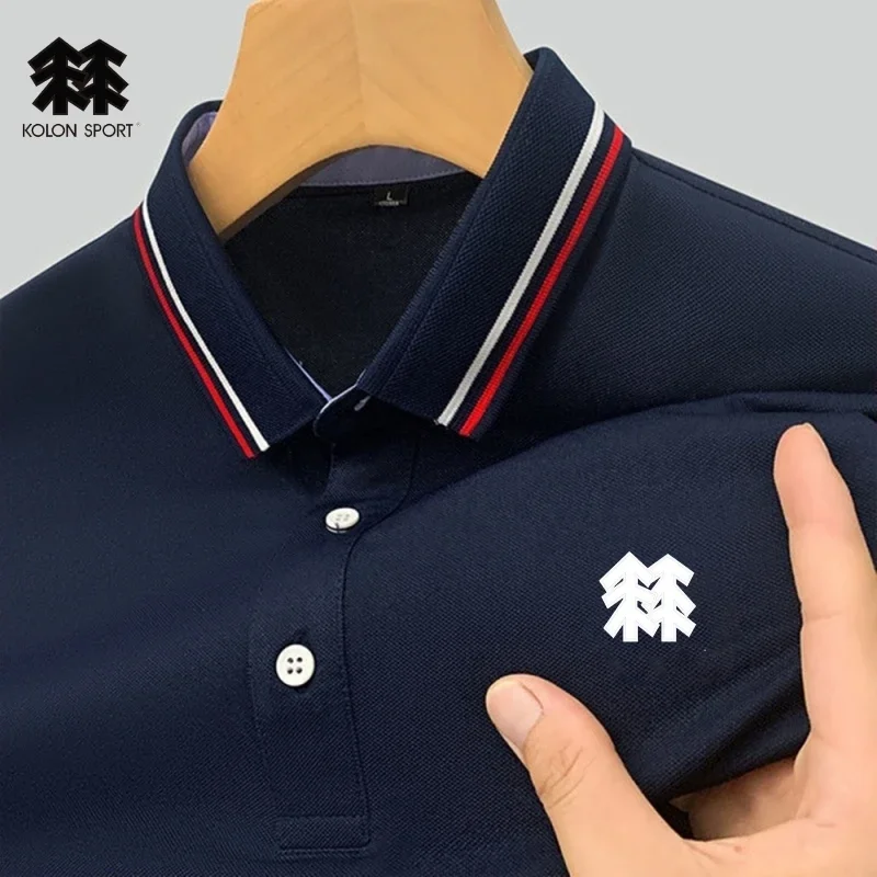 2024 Summer New Embroidered Brand Polo Shirt Men's High Quality Fashion Casual Comfortable Breathable Short Sleeved T-shirt Top
