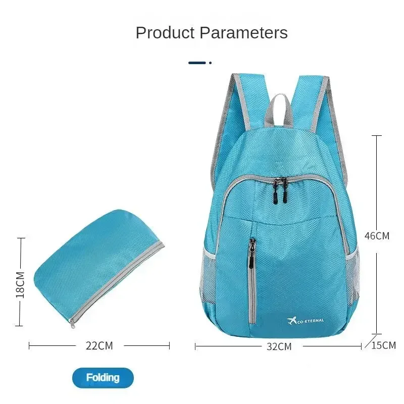 Fold Backpack for Men Large Capacity Travel Storage Bag Outdoor Sports Backpack Waterproof Wear-resistant Backpack Women 3