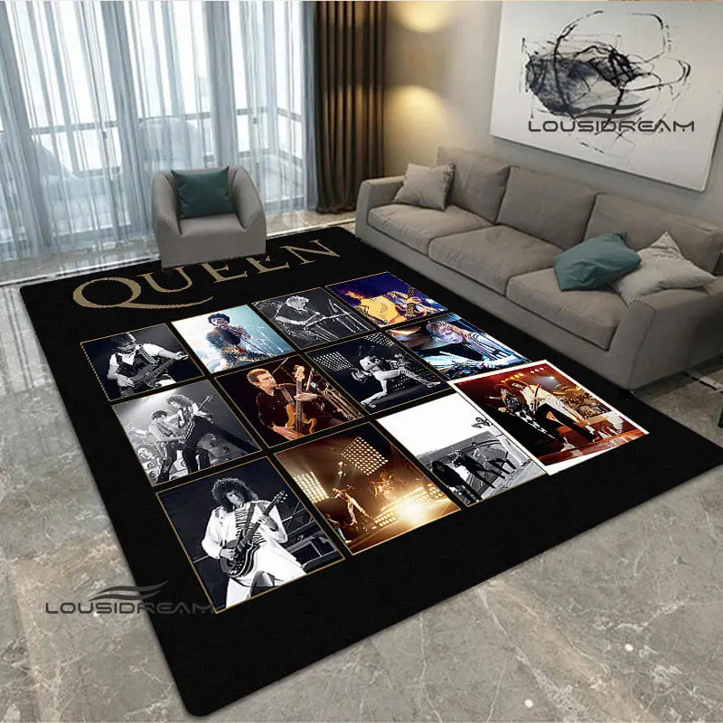 Queen band print carpet picnic carpet living room bedroom non-slip photography props birthday gift