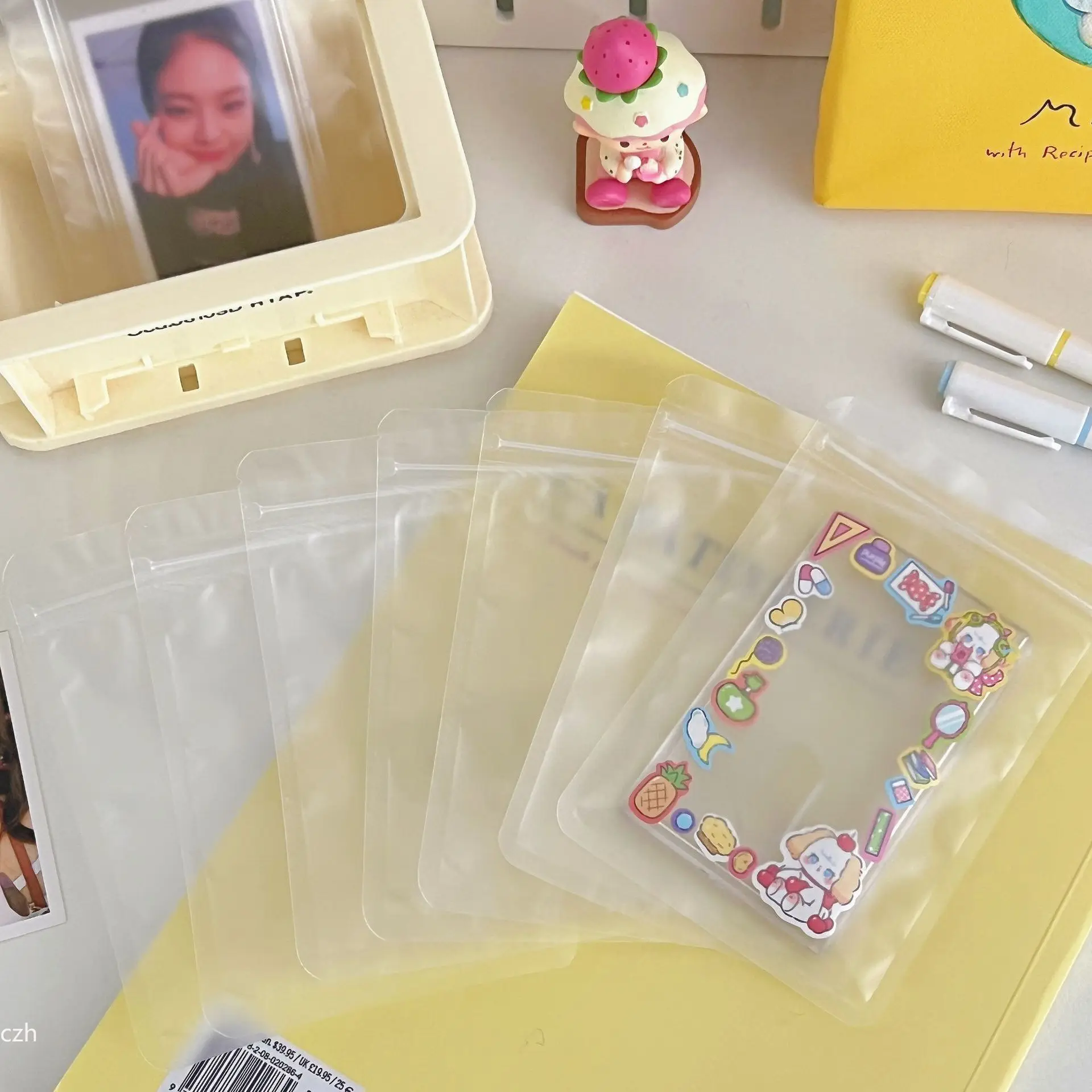 Matte Self Sealing Bag Transparent Food Packaging Bag Candy Sealing Fruit Tea 50 Pcs
