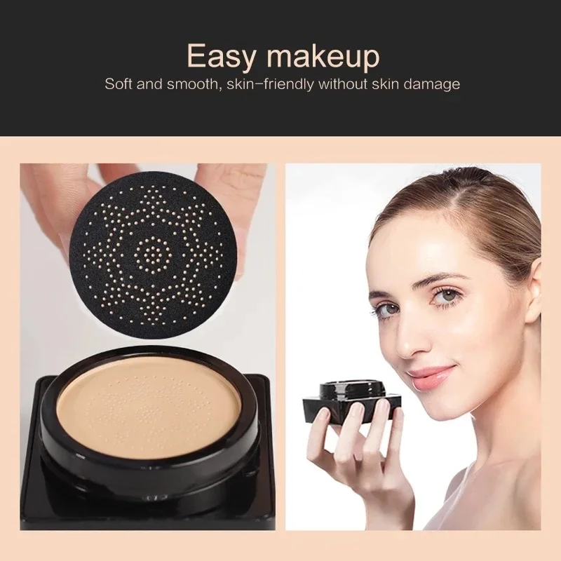 Air Cushion Foundation BB CC Cream Concealer Whitening Brighten Face Base Tone Corrector Korean Makeup