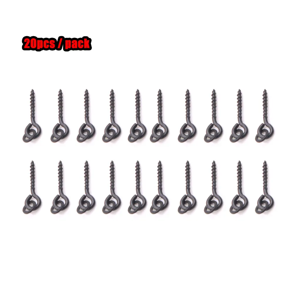 20 Vis D'Appât Pour Pêche à La Carpe Avec Émerillons Et Pinces - Accessoires Leurres Silicone/Acier