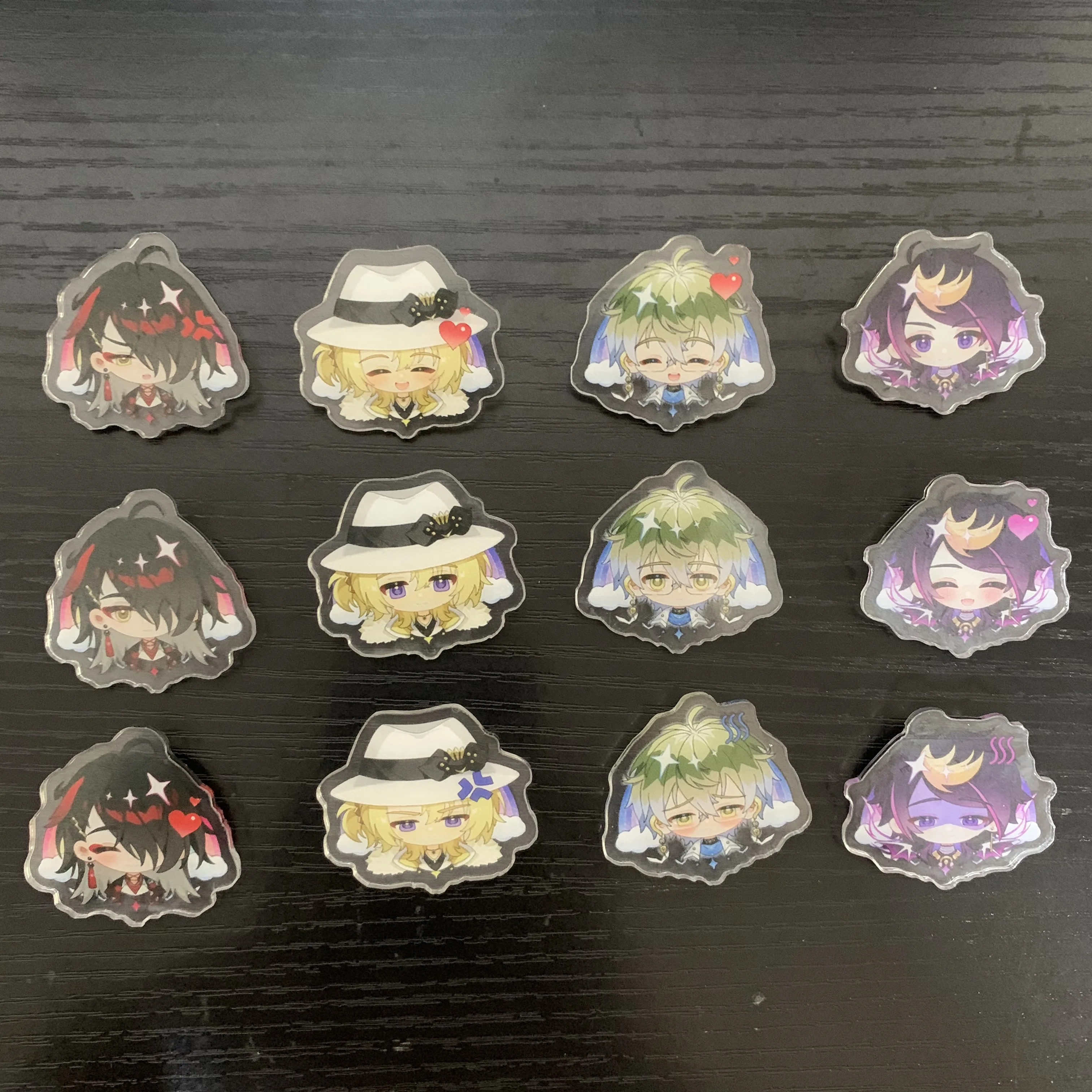 1 Set Di 3 Pezzi Nijisanji Rainbow Society Vtuber Anime Spilla Nuovo Stile Cartone Animato Vox Shu Mysta Luca Ike Cosplay Pin Fan Regali