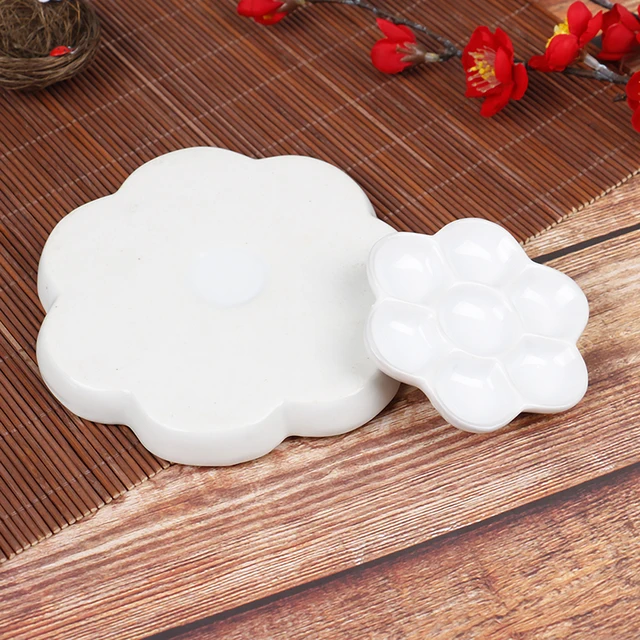 1 Db Kerámia Művész Művészeti Kellékek Pigment Tálca Akvarell Gouache Paletta - Image 4