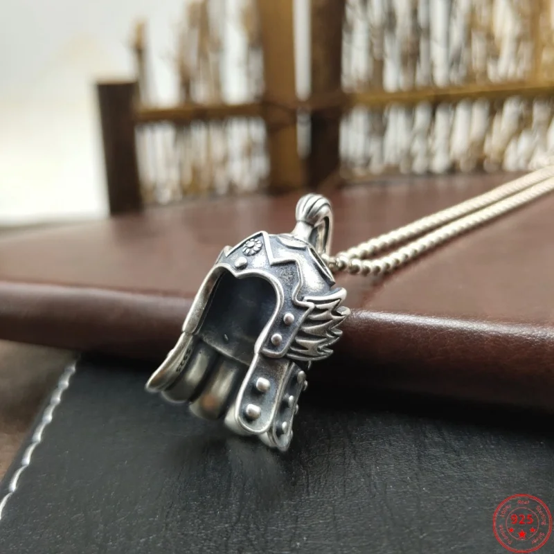 

S925 Sterling Silver Charms Pendants for Women Men New Fashion General Helmet Chinese style Personality Jewelry Free Shipping