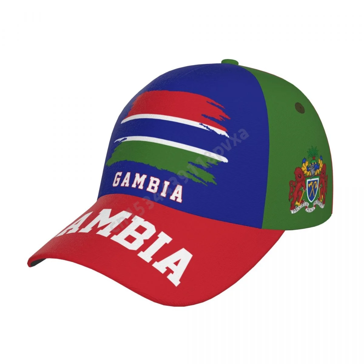 

Unisex Gambia Flag Gambian Adult Baseball Cap Patriotic Hat for Baseball Soccer Fans Men Women