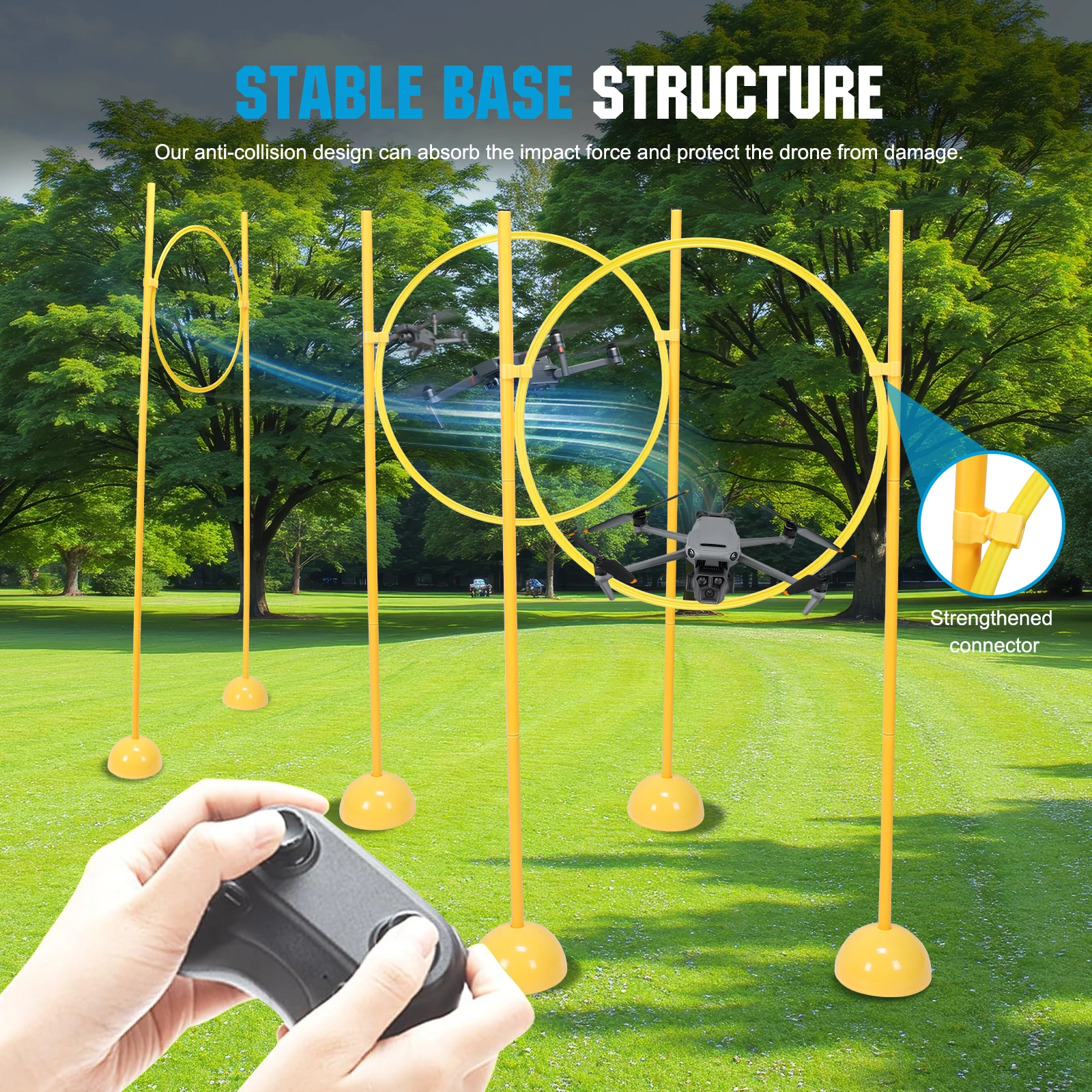 Drone Obstacle Course Kit Easy To Build Drone Race Track Obstacle Kit Drone Racing Obstacle Course for Age 6-12 Kids or Adults