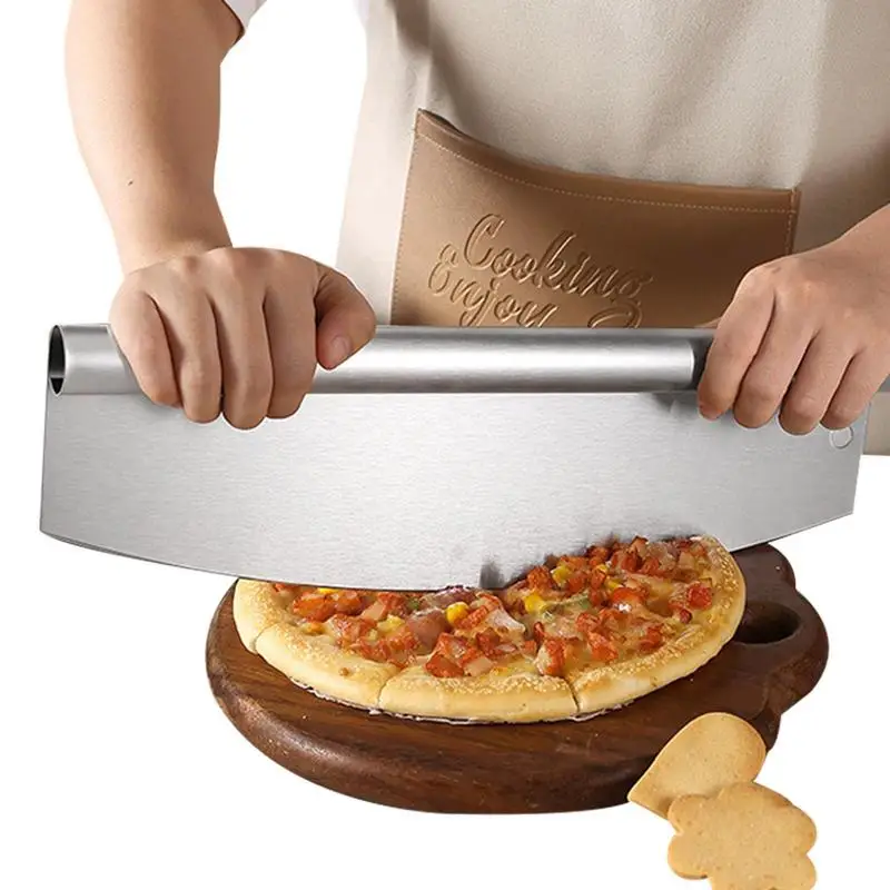 

Pizza Knives | Handheld Pizza Cutter | Professional Stainless High Hardness Not Easy To Bend Cutter With Protective Cover For Ca