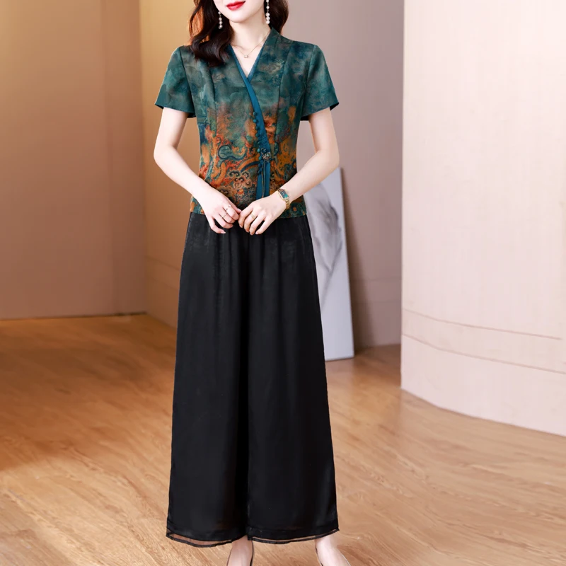 

2023 fashion temperament slimming women's silk young Silk plus-size vintage dress