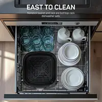 Air Fryer, 6-Quart with Viewing Window, 12-in-1 Functions, Beige 6