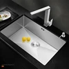 Kitchen sink no lead handmade brushed 304 stainless steel 3mm thickness single bowl bar counter kitchen sink 1