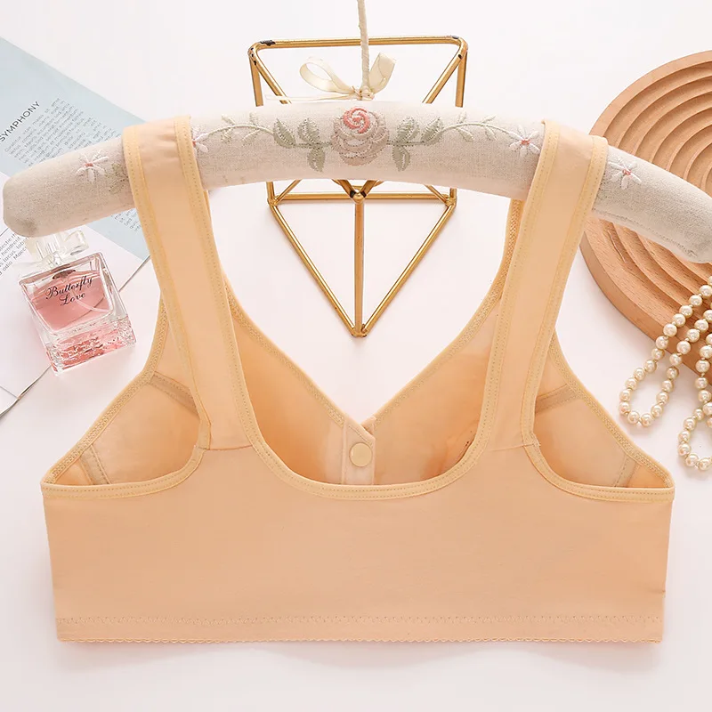 The New Breastfeeding Bra Underwear Front Buckle Maternity Bra Without Steel Ring Underwear Gathered Seamless Back Bra Underwear 4