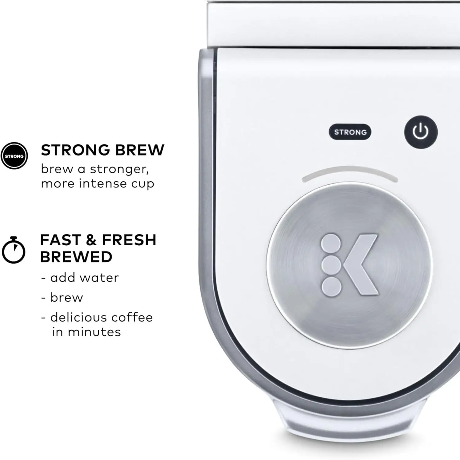 NEW K-Mini Plus Single Serve K-Cup Pod Coffee Maker, Matte White 4