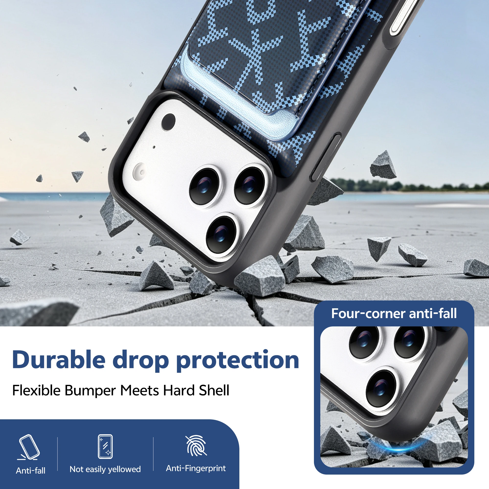 Luxury 2-in-1 Detachable Magnetic Leather Wallet Case with Removable Card Slot and Shockproof Protection