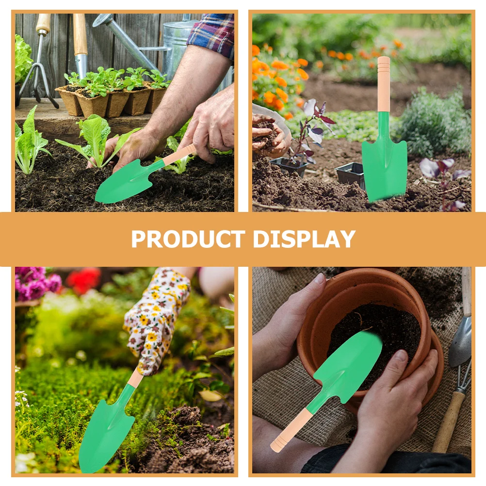 8 Pcs Wooden Handle Shovels for Digging Steel Garden Spade Tool Trowel Gardening