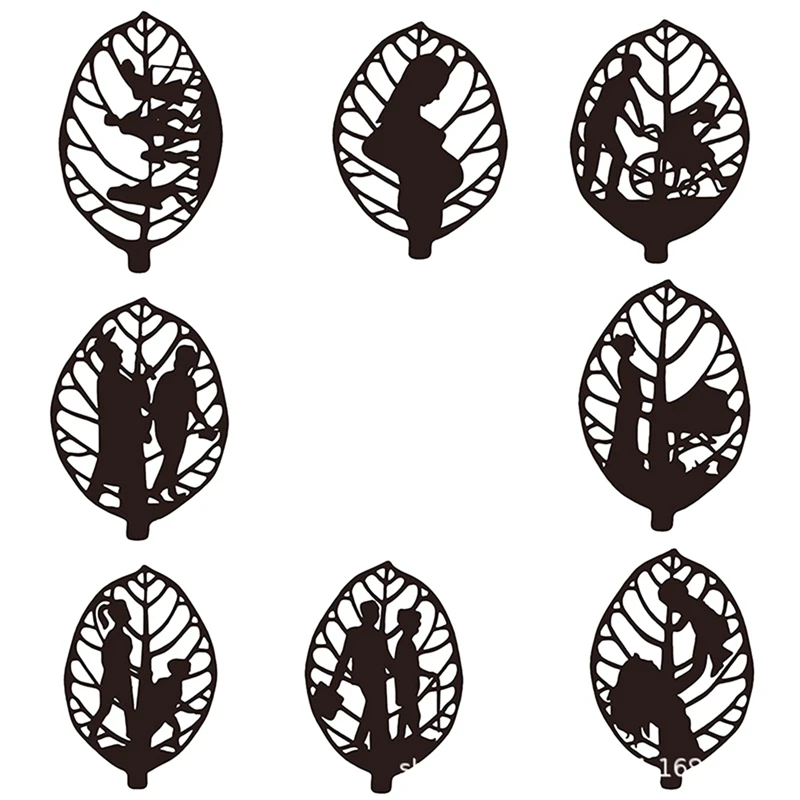8 Piece Mother's Day Decorative Leaves Souvenirs, Leaf Every Precious Moment Art Souvenir, Metal Thank You Gifts For Mom