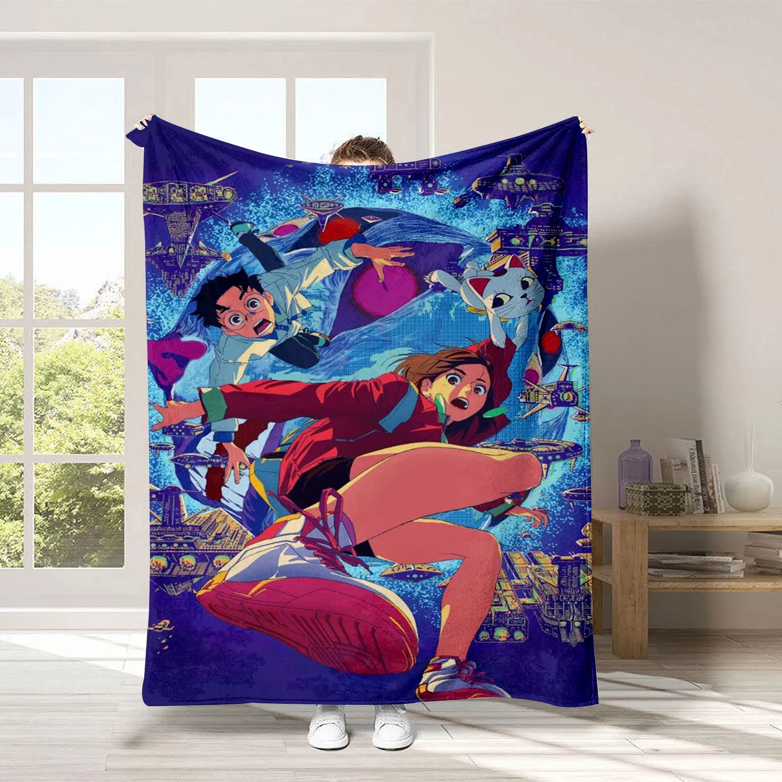 Dandadan Flannel Blanket Takakura Ken Throw for home and decoration travel sofa warm and soft blanket for winter