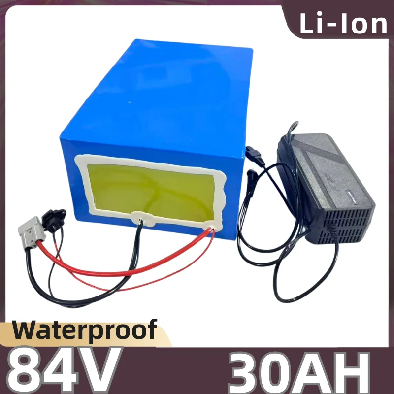 84V 30Ah Rechargeable Battery Pack with Smart BMS and 5A Charger
