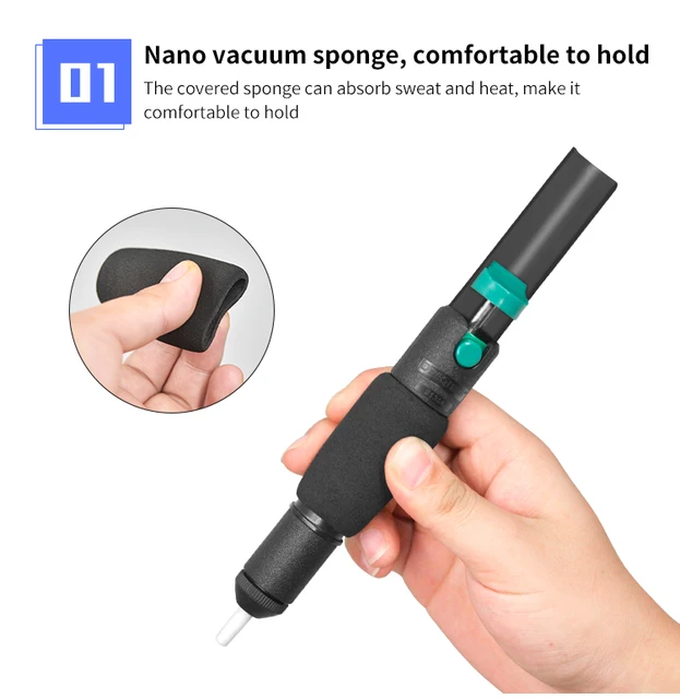 Pompa Dissaldante A Ventosa - Per Rimuovere Saldatura, Con Manico Antiscivolo, Nero - Foto 12