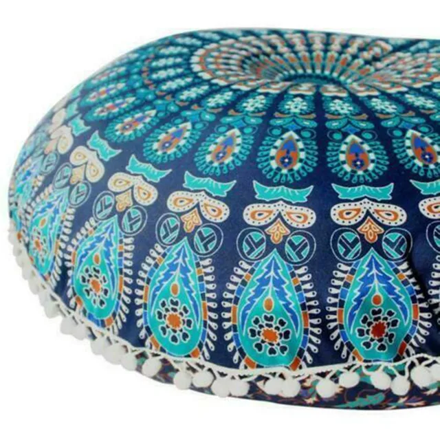 43CM Round Cushion Pillowcase Mandala Pillowcase Bohemian Cushion Cover Floor Cushion Pillows Cover Household 6