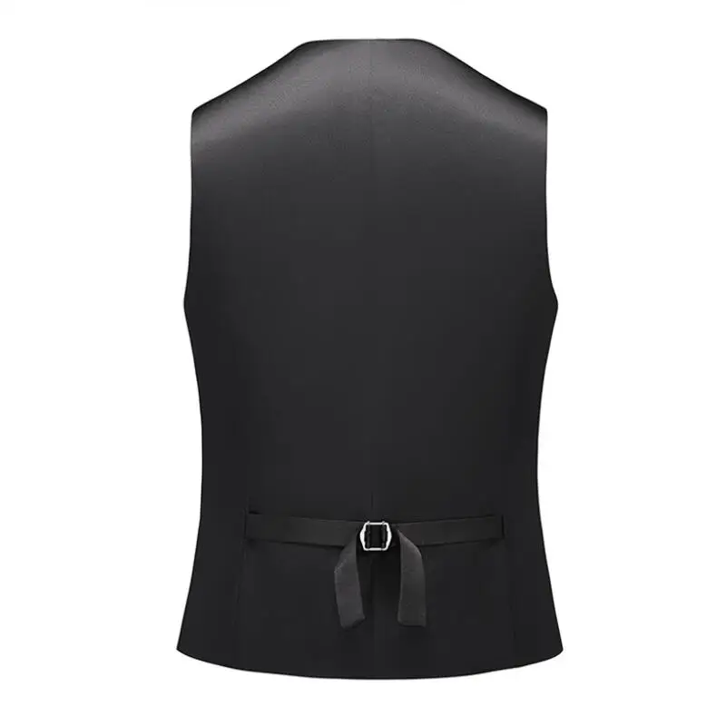 Striped Plaid Suit Vest Men's Fashion Slim Vests, Single-breasted